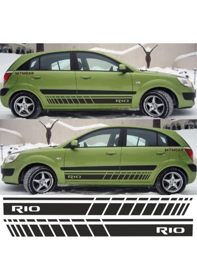 Kia Rio İçin Özel Yeni Uyumlu Aksesuar Oto Yan Şerit Özel Yeni Sticker