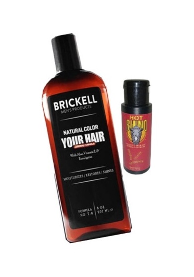 Brickell 237 Ml Erkeklere Saçsakal Beyazlıkgiderici Şampuan + Hotrhino Büyütücügeciktiricisertleştirici 60ml