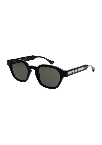 Gucci Gg 1730s 001 50 Erkek Oval Siyah Kemik Güneş Gözlüğü Siyah