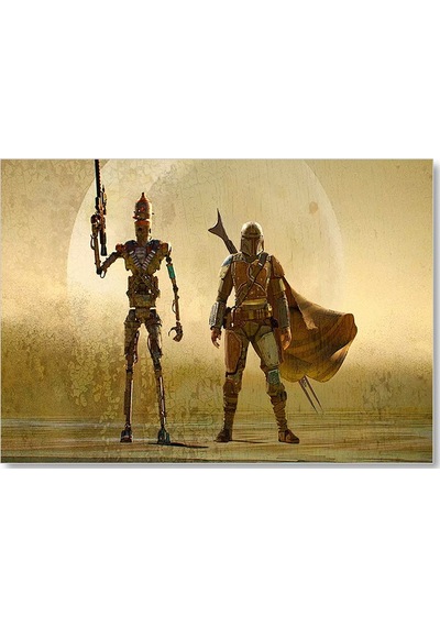 Cakasepetim Mandalorian Ig-11 Star Wars Karakterleri Ahşap Mdf Tablo