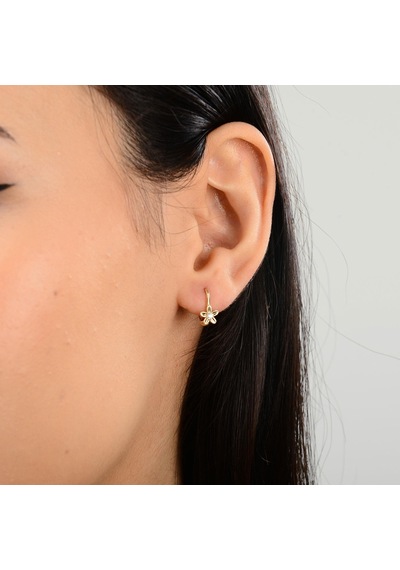 Goldkupe 14 Ayar Altın Çiçek J Küpe 1,16 Gr-2500