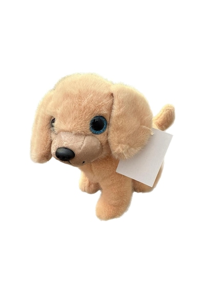 Havlayan Sesli Sevimli Ayakta Durabilen Peluş Köpek Oyuncak 25 Cm Sarı
