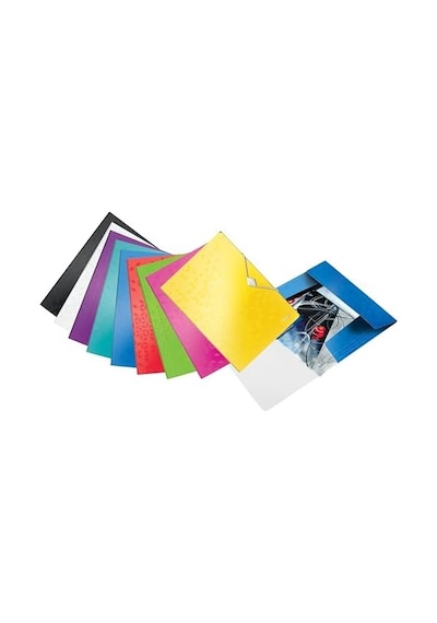 45990062 Wow A4 İnce Lastikli 3 Katlı Dosya, Metalik Mor