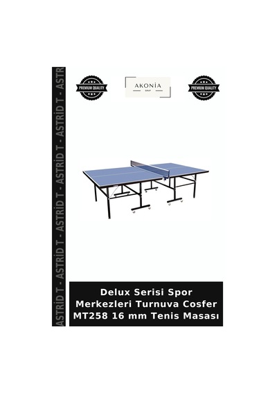 Delux Serisi Spor Merkezleri Turnuva Cosfer Mt258 16 Mm Tenis Masası