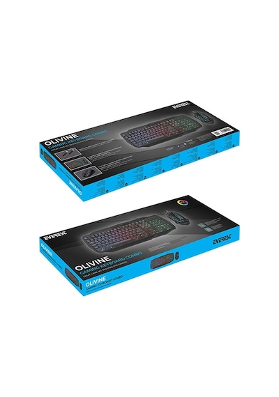 Everest KMX-86 USB Gökkuşağı Zemin Kablolu Q Klavye Mouse Set