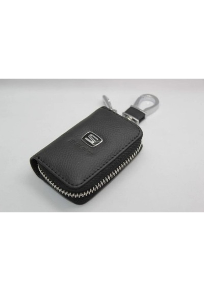 Seat Deri Fermuarlı Anahtarlık Seat Car Keychain