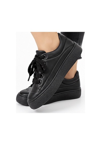 N Napa Shoe Np.7809.siyah Deri Sneaker