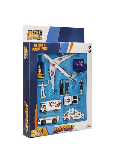 Havaalanı Oyun Seti 3-8 Yaş 13 Parça Die-cast Uçak Aksesuarlı