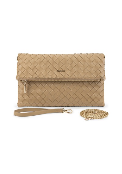 Tamer Tanca Kadın Suni Deri Vizon Clutch Çanta 921 7482-b Bn Cnt Sk26-27 Vızon Orgu