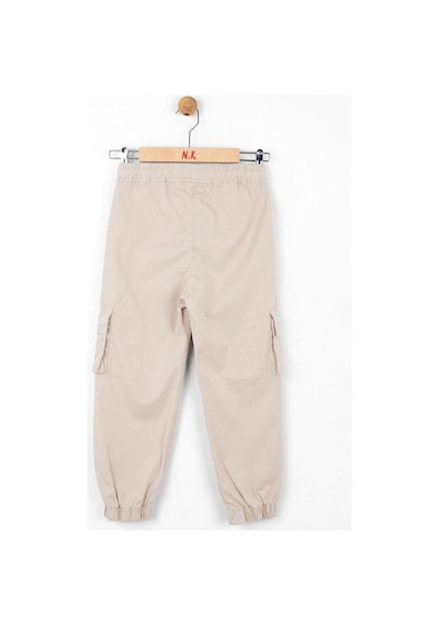 Nk Kids Çocuk Kargo Cepli Beli Paçası Lastikli Kargo Pantolon-13834-krem Krem Nk Kids Çocuk Kargo Cepli Beli Paçası Lastikli Kargo Pantolon-13834-krem Krem