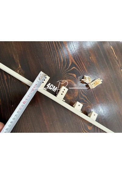 Rendecioğlutekstil Katlamalı Perde Dekoratif Ray Montaj Ayağı 4cm Uzun Başlık 4 Lü Paket Çok Renkli
