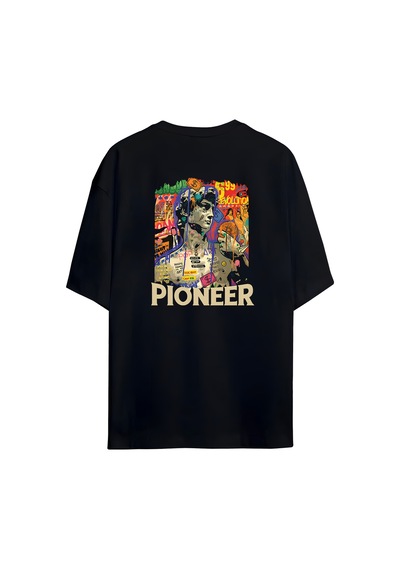Noıssey Tasarımlı Unisex Oversize T-shirt Siyah