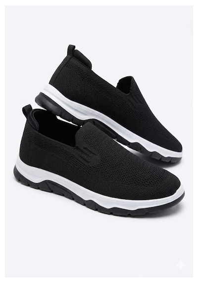 Mcdark Erkek Siyah Beyaz Triko Aqua Yazlık Sneaker Ayakkabı