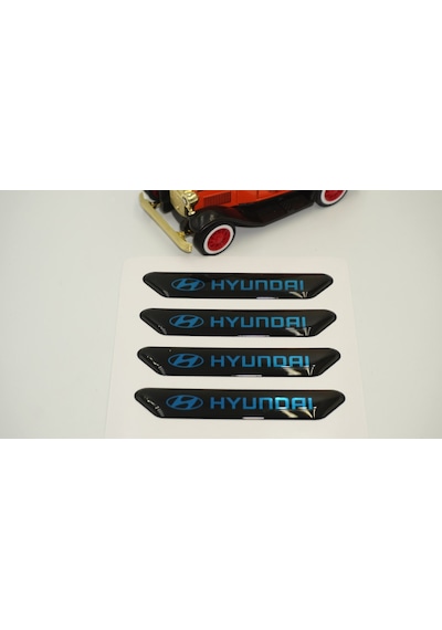 Hyundai Logo Kapı Kenarı Koruma Metalize Damla Desen 3M Band