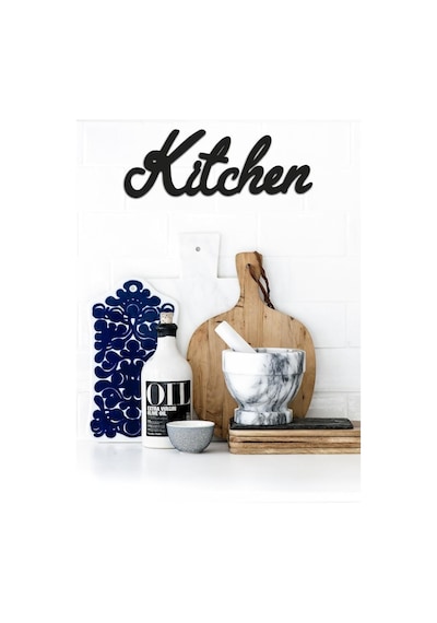 Cajuart Dekoratif Kitchen Mutfak Yazılı Ahşap Duvar Tablo Dekor