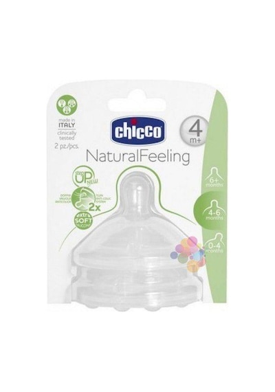 Chicco Naturalfeeling Biberon Emziği 4 Ay+ Akış Ayarlı 2li