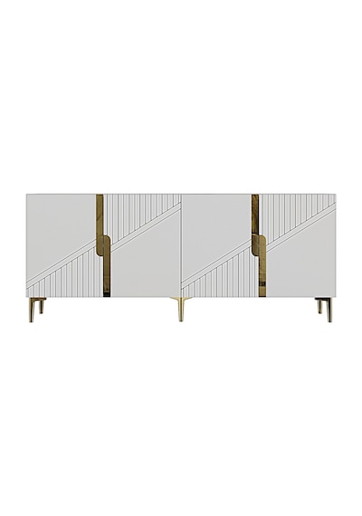Ceneyra Ka1828BG Evva Konsol Ve Tv Sehpası Beyaz-gold 180cm