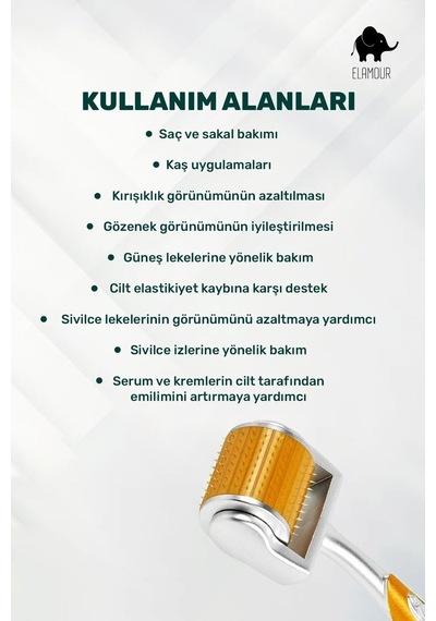 Tr 540 Titanyum İğneli Dermaroller - Saç Sakal Bakım Yağı Seti Siyah
