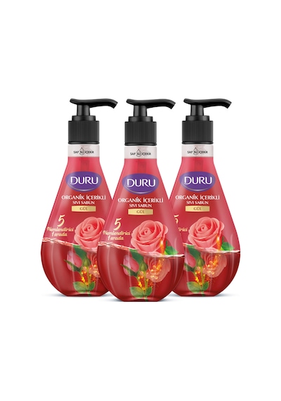 Organik Içerikli Gül Sıvı Sabun 3x500ml