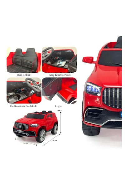 Miracle 12v Uzaktan Kumandalı Akülü Araba Suv Model Çocuk Arabası Kırmızı