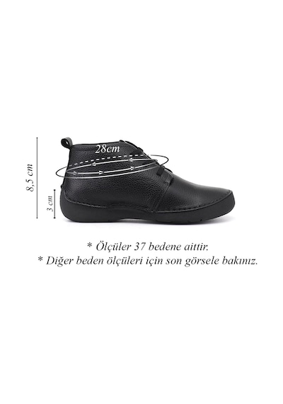 Gönderir Gönderi R Kadın Siyah Floter Bağcıklı Hakiki Deri Comfort Bot Dkzb02842661