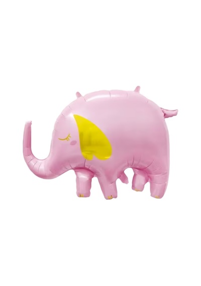 Pembe Sevimli Fil Figür Parti Balonu Pembe