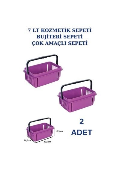 2 adet 7 Litre Kozmetik Sepeti Bijuteri Sepeti Kırtasiye Sepeti