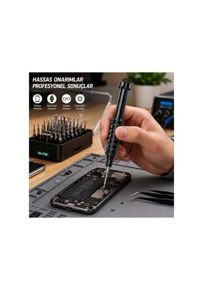 Rl-730 Y Tipi 0.6 Mm Uçlu Profesyonel Hassas Telefon Ve Elektronik Tamir Tornavidası