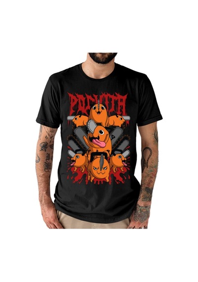 Noıssey Kırmızı Etiket Galashop Testere Adam Pochita Unisex T-shirt 17850 Siyah