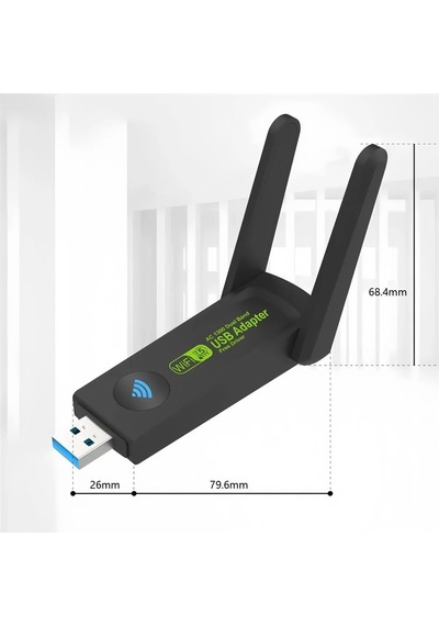 1300 Mbps Usb Wifi Adaptörü Çift Bant 2.4ghz & 5ghz Usb 3.0 Realtek Rtl8812bu Kablosuz Ağ Alıcısı