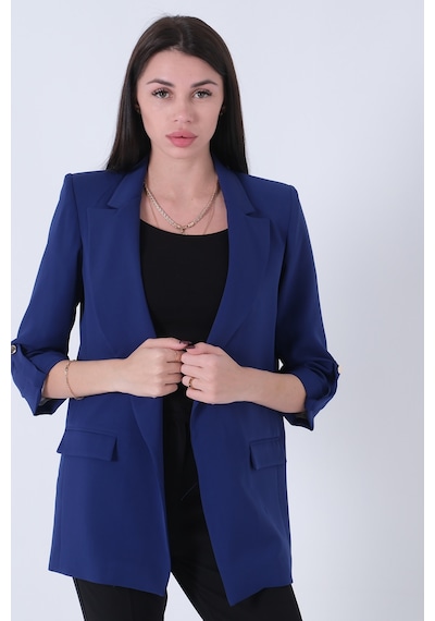 Saks Astarlı Kolları Düğme Toparlamalı Ceket 0105136.26 Saks