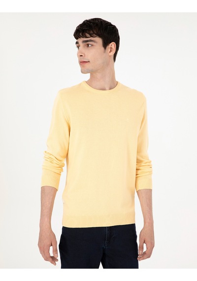 Pierre Cardin Erkek Açık Sarı Kazak /triko 50296575-vr004 Açık Sarı