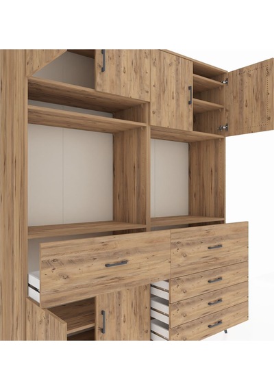 Hyperion Gardrop 7 Raflı 5 Çekmeceli 6 Kapaklı 176x44x221 Çam-çam Çam Hyperion Gardrop 7 Raflı 5 Çekmeceli 6 Kapaklı 176x44x221 Çam-çam Çam