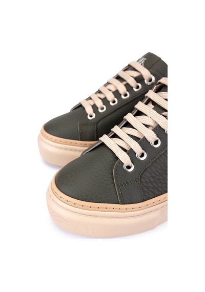 Tamer Tanca Kadın Hakiki Deri Haki Sneakers & Spor Ayakkabı 1116 5022-09 Bn Ayk Sk25-26 Hakı Fltr Haki