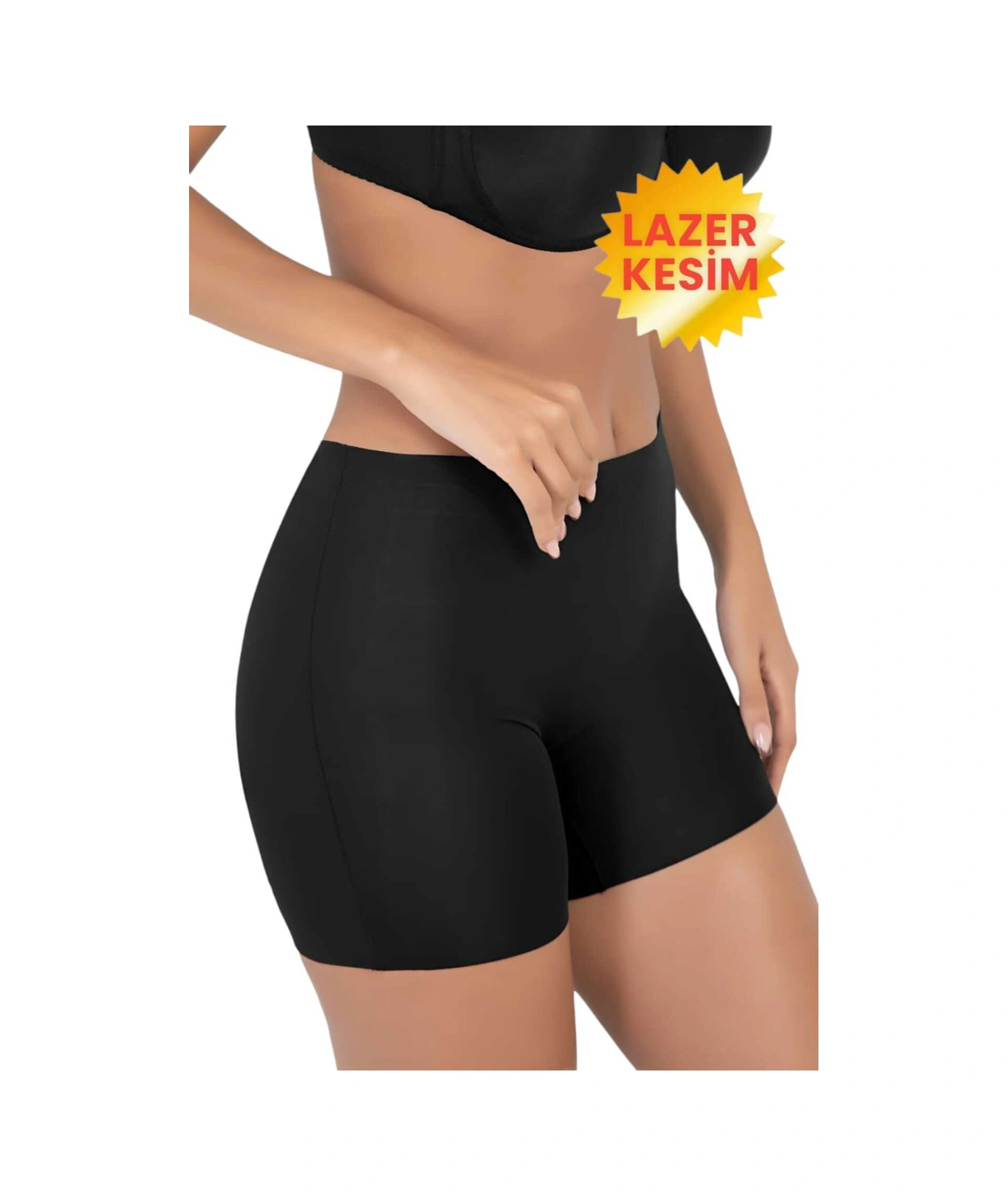 Tezzgelsin Kadın Lazer Kesim Ve Toparlayıcı Yüksek Bel Boxer Korse 3'lü Set Siyah