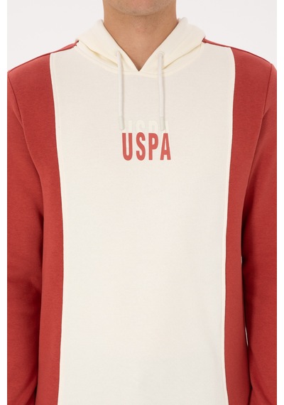 U.S. Polo Assn. Erkek Regular Fit Kapüşonlu Gül Kurusu Sweatshirt 50316365-VR026