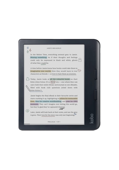 Kobo Libra Colour Siyah Kılıf Seti Sarı