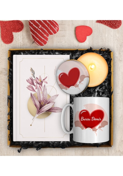 Sevgililer Gününe Özel Tasarım Kupa & Defter & Kupa