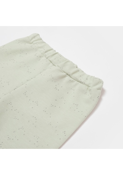 Biorganic Tiny Birds Patiksiz Bebek Pantolonu 57876 Ekru - Yeşil