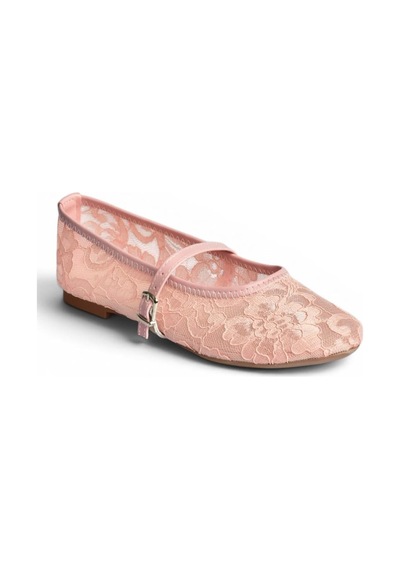 Fox Shoes Y726864006 Pembe Dantelli Kadın Babet