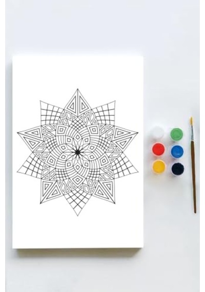 Mandala Tuval Kanvas Tablo Boyama Hobi Seti 50x70cm -