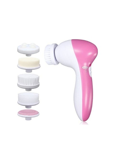 5 In 1 Pilli Yüz Temizleme,masaj Ve Peeling Fırça Seti Sünger Set