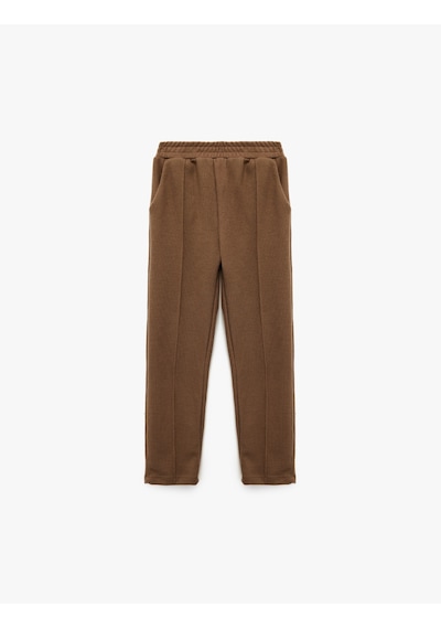 Koton Beli Lastikli Cepli Havuç Kesim Pantolon Haki 6wkg40198ak Haki