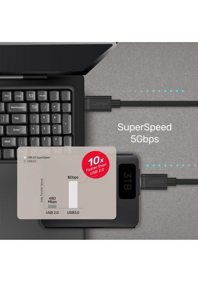 Unıtek Type-c Hızlı Şarj Kablosu 1mt 60w Y-c477bk