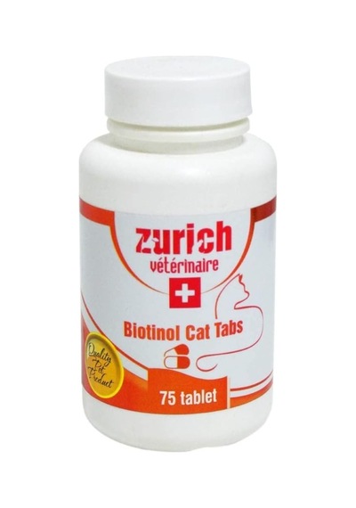Zurich Kediler İçin Biotin Tüy Döküm Önleyici Tablet 75 Adet