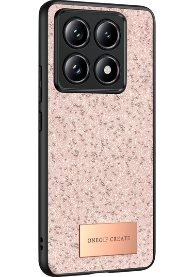 Xiaomi Mi 14t Pro Bright Simli Kapak - Pembe