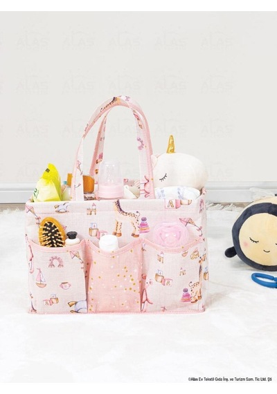 Modernavm Baby Bebek Bakım Çantası 15*43*14 Pembe Çok Renkli