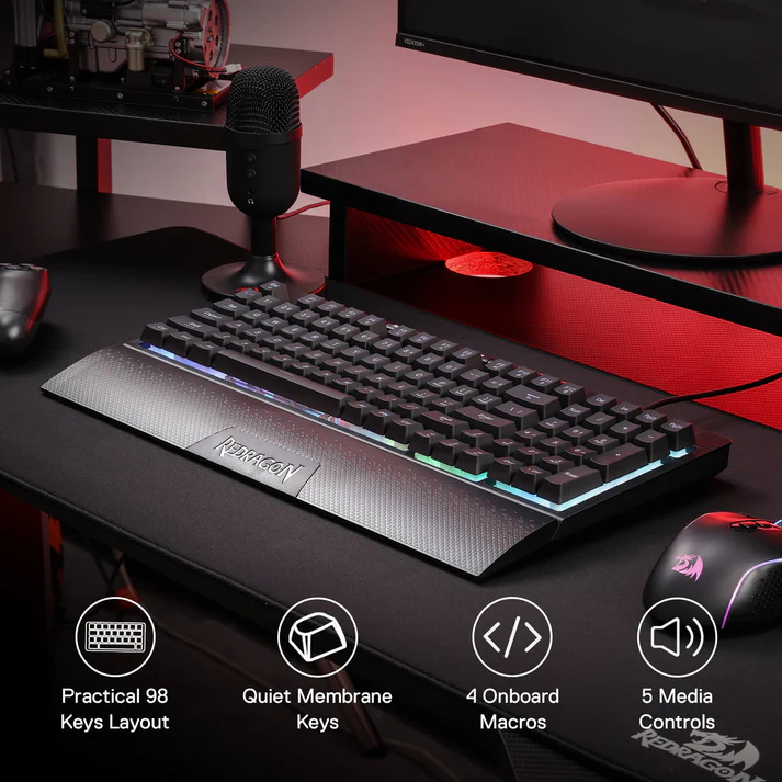 Redragon K515 Pro Shiva Rgb Kablosuz Membranlı Türkçe Oyun Klavyesi, 98 Tuşlu Mekanik Hissi Klavye Ve Smooth Lineer Switch,makro Ve Multimedya Tuşları, Çıkarılabilir Bilek Dayağı, Yazılım Destekli Redragon K515 Pro Shiva Rgb Kablosuz Membranlı Türkçe Oyun Klavyesi, 98 Tuşlu Mekanik Hissi Klavye Ve Smooth Lineer Switch,makro Ve Multimedya Tuşları, Çıkarılabilir Bilek Dayağı, Yazılım Destekli