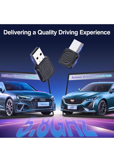 Carplay/android Otomatik Usb Mini Ultra Kablosuz Adaptörü Carplay İçin Fabrika Kablolu Ve Android Otomatik  Kablol