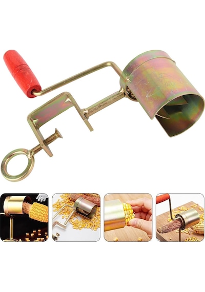 Sunup Sn-29725 Manuel Mısır Ayıklama Makinesi Masaya Sabitlenen Bilyalı Kollu Alet Sarı